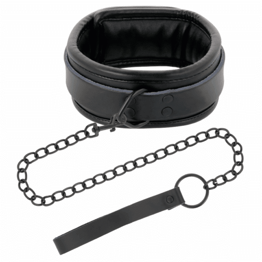 DARKNESS - ESPOSAS Y COLLAR DE CUERO NEGRO - Imagen 4