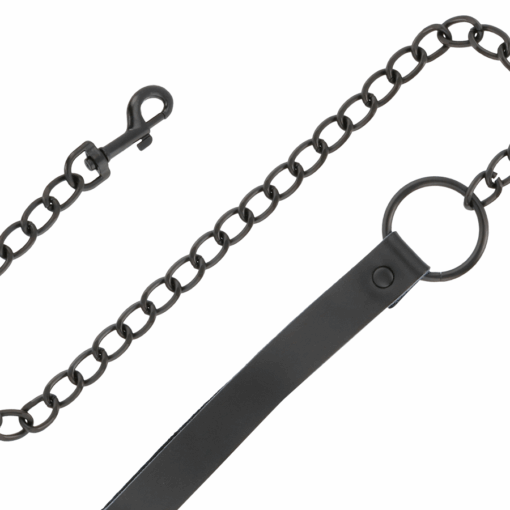 DARKNESS - ESPOSAS Y COLLAR DE CUERO NEGRO - Imagen 5