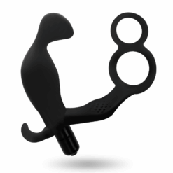 Alternative view of ADDICTED TOYS - PLUG ANAL CON ANILLA DOBLE PENE Y TESTÍCULOS NEGRO