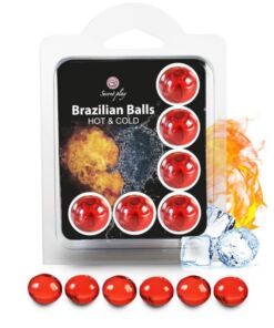 SECRETPLAY - SET 6 BRAZILIAN BALLS EFECTO FRIO Y CALOR