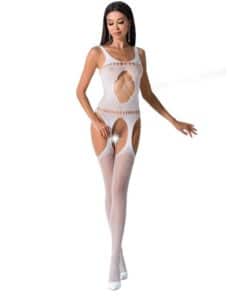 PASSION - WOMAN BS057 BODYSTOCKING BLANCO TALLA ÚNICA