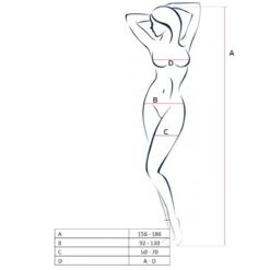 Alternative view of PASSION - WOMAN BS053 BODYSTOCKING ROJO TALLA ÚNICA