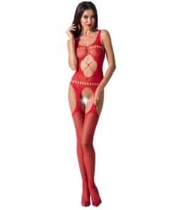 PASSION - WOMAN BS057 BODYSTOCKING ROJO TALLA ÚNICA