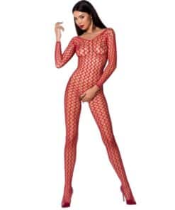 PASSION - WOMAN BS068 BODYSTOCKING ROJO TALLA ÚNICA