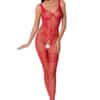 PASSION - WOMAN BS069 BODYSTOCKING ROJO TALLA ÚNICA