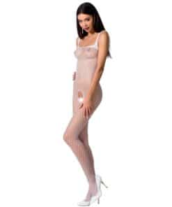 PASSION - WOMAN BS071 BODYSTOCKING BLANCO TALLA ÚNICA