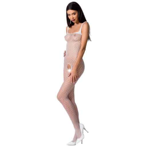PASSION - WOMAN BS071 BODYSTOCKING BLANCO TALLA ÚNICA