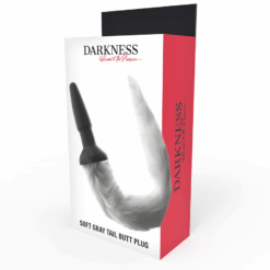 DARKNESS - PLUG ANAL SILICONA CON COLA GRIS - piKanteo | Despierta tu lado más piKante