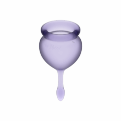 SATISFYER - FEEL GOOD KIT COPA MENSTRUAL LILA 15 + 20 ML - piKanteo | Despierta tu lado más piKante