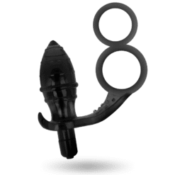 ADDICTED TOYS - PLUG ANAL CON ANILLA DOBLE NEGRO - piKanteo | Despierta tu lado más piKante