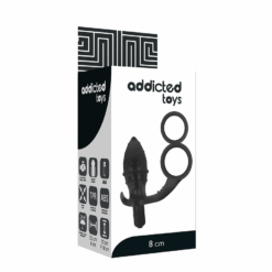 ADDICTED TOYS - PLUG ANAL CON ANILLA DOBLE NEGRO - piKanteo | Despierta tu lado más piKante