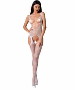 PASSION - WOMAN BS075 BODYSTOCKING TALLA ÚNICA BLANCO