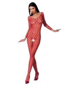 PASSION - WOMAN BS077 BODYSTOCKING TALLA ÚNICA ROJO