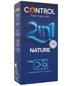 CONTROL - DUO NATURA 2-1 PRESERVATIVO + GEL 6 UDS