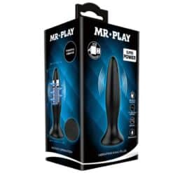 MR PLAY - PLUG ANAL VIBRADOR NEGRO RECARGABLE - piKanteo | Despierta tu lado más piKante