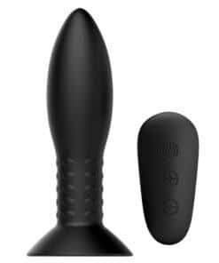 MR PLAY - PLUG CON BOLAS ROTADORAS NEGRO CONTROL REMOTO