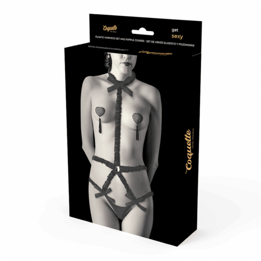 COQUETTE CHIC DESIRE - LINGERIE SET CON PEZONERAS DELUXE - Imagen 4