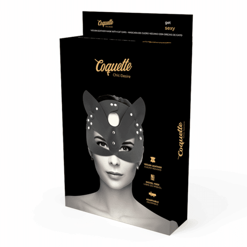 COQUETTE CHIC DESIRE - MASCARA CUERO VEGANO CON OREJAS DE GATO - Imagen 5