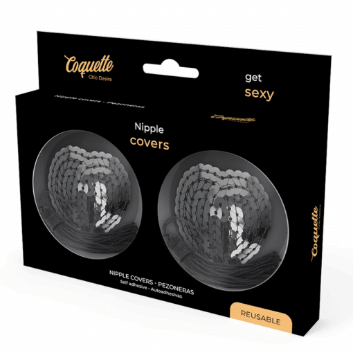 COQUETTE CHIC DESIRE - CUBRE PEZONES NEGRO LENTEJUELAS - Imagen 4