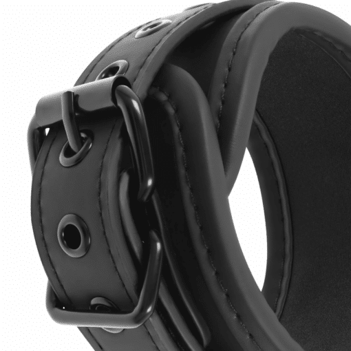 FETISH SUBMISSIVE - COLLAR Y ESPOSAS CUERO VEGANO CON FORRO DE NEOPRENO - Imagen 6