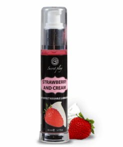 SECRETPLAY - LUBRICANTE 2-1 EFECTO CALOR FRESA&NATA 50 ML