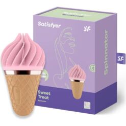 SATISFYER - SWEET TREAT SPINNATOR MARRÓN & ROSA - piKanteo | Despierta tu lado más piKante
