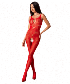 PASSION - WOMAN BS078 BODYSTOCKING TALLA ÚNICA ROJO