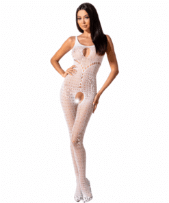 PASSION - WOMAN BS078 BODYSTOCKING TALLA ÚNICA BLANCO