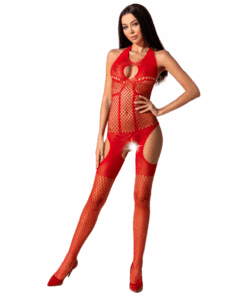 PASSION - WOMAN BS079 BODYSTOCKING ROJO TALLA ÚNICA