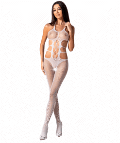 PASSION - WOMAN BS084 BODYSTOCKING BLANCO TALLA ÚNICA