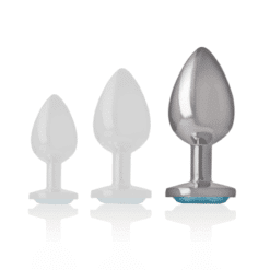 Comprar INTENSE - PLUG ANAL METAL ALUMINIO CON CRISTAL AZUL TALLA L al mejor precio - Envíos Discretos