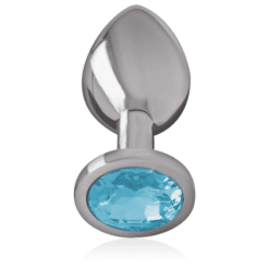 Comprar INTENSE - PLUG ANAL METAL ALUMINIO CON CRISTAL AZUL TALLA M al mejor precio - Envíos Discretos