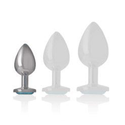 Comprar INTENSE - PLUG ANAL METAL ALUMINIO CON CRISTAL AZUL TALLA S al mejor precio - Envíos Discretos