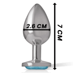 Comprar INTENSE - PLUG ANAL METAL ALUMINIO CON CRISTAL AZUL TALLA S al mejor precio - Envíos Discretos