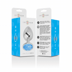Comprar INTENSE - PLUG ANAL METAL ALUMINIO CON CRISTAL AZUL TALLA S al mejor precio - Envíos Discretos