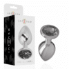 Comprar INTENSE - PLUG ANAL METAL ALUMINIO CON CRISTAL NEGRO TALLA L al mejor precio - Envíos Discretos
