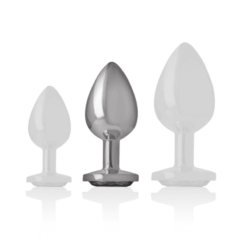 Comprar INTENSE - PLUG ANAL METAL ALUMINIO CON CRISTAL NEGRO TALLA M al mejor precio - Envíos Discretos