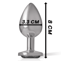 Comprar INTENSE - PLUG ANAL METAL ALUMINIO CON CRISTAL NEGRO TALLA M al mejor precio - Envíos Discretos