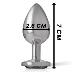 Comprar INTENSE - PLUG ANAL METAL ALUMINIO CON CRISTAL NEGRO TALLA S al mejor precio - Envíos Discretos