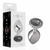 Comprar INTENSE - PLUG ANAL METAL ALUMINIO CON CRISTAL NEGRO TALLA S al mejor precio - Envíos Discretos