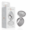 Comprar INTENSE - PLUG ANAL METAL ALUMINIO CON CRISTAL PLATA TALLA L al mejor precio - Envíos Discretos