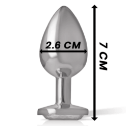 Comprar INTENSE - PLUG ANAL METAL ALUMINIO CON CRISTAL PLATA TALLA S al mejor precio - Envíos Discretos