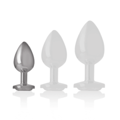 Comprar INTENSE - PLUG ANAL METAL ALUMINIO CON CRISTAL PLATA TALLA S al mejor precio - Envíos Discretos