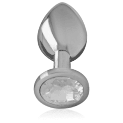 Comprar INTENSE - PLUG ANAL METAL ALUMINIO CON CRISTAL PLATA TALLA S al mejor precio - Envíos Discretos