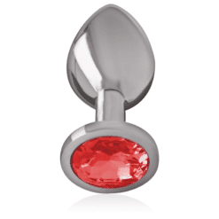Comprar INTENSE - PLUG ANAL METAL ALUMINIO CON CRISTAL ROJO TALLA L al mejor precio - Envíos Discretos