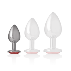 Comprar INTENSE - PLUG ANAL METAL ALUMINIO CON CRISTAL ROJO TALLA S al mejor precio - Envíos Discretos