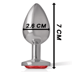 Comprar INTENSE - PLUG ANAL METAL ALUMINIO CON CRISTAL ROJO TALLA S al mejor precio - Envíos Discretos