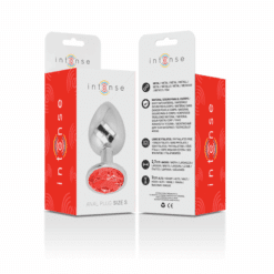 Comprar INTENSE - PLUG ANAL METAL ALUMINIO CON CRISTAL ROJO TALLA S al mejor precio - Envíos Discretos