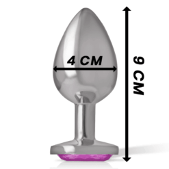Comprar INTENSE - PLUG ANAL METAL ALUMINIO CON CRISTAL ROSA TALLA L al mejor precio - Envíos Discretos