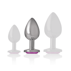 Comprar INTENSE - PLUG ANAL METAL ALUMINIO CON CRISTAL ROSA TALLA M al mejor precio - Envíos Discretos